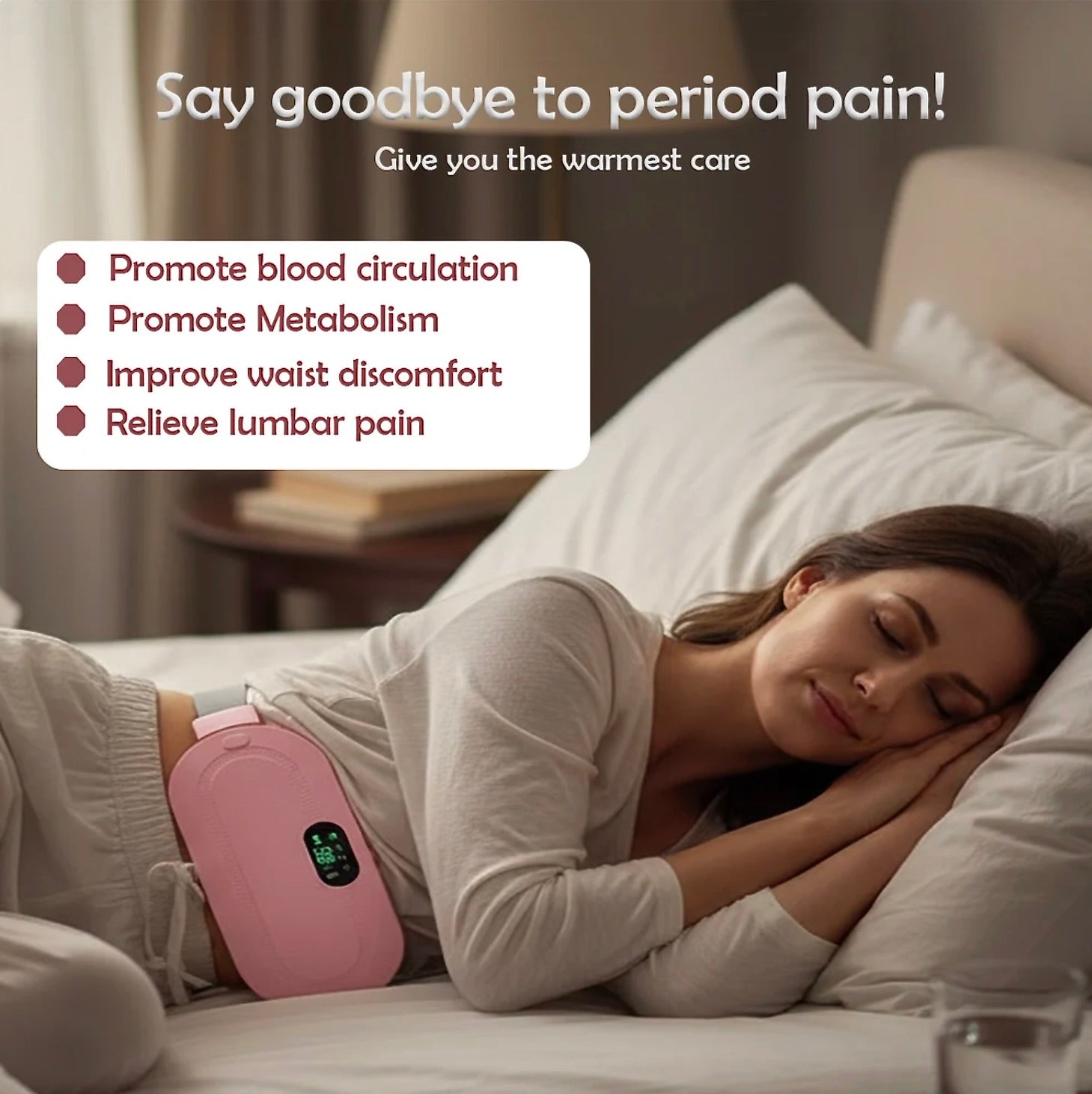 Menstrual Heating Device, Rechargeable Period Pain Relief Machine
