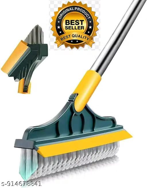 Bathroom Cleaning Brush with Wiper Tiles Cleaning Brush Floor Scrub